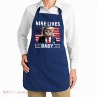 Funny Trump Cat 9 Lives Baby Nine Lives Cat Apron thumb 2