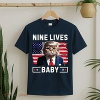 Funny Trump Cat 9 Lives Baby Nine Lives Cat T-Shirt thumb 2
