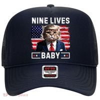 Funny Trump Cat 9 Lives Baby Nine Lives Cat Hat thumb 0