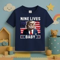 Funny Trump Cat 9 Lives Baby Nine Lives Cat Toddler T-Shirt thumb 3