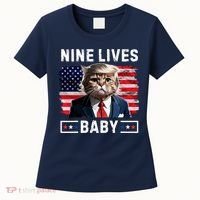 Funny Trump Cat 9 Lives Baby Nine Lives Cat Women's T-Shirt thumb 0