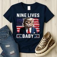 Funny Trump Cat 9 Lives Baby Nine Lives Cat Women's T-Shirt thumb 3