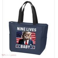 Funny Trump Cat 9 Lives Baby Nine Lives Cat Tote Bag thumb 3