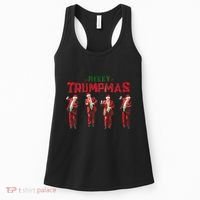Funny Trump Dance Santa Claus Merry Trumpmas Christmas Women's Tank Top thumb 0