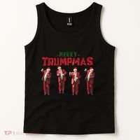 Funny Trump Dance Santa Claus Merry Trumpmas Christmas Tank Top thumb 2
