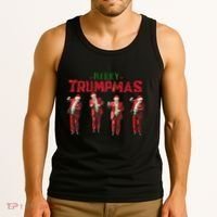 Funny Trump Dance Santa Claus Merry Trumpmas Christmas Tank Top thumb 3