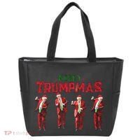 Funny Trump Dance Santa Claus Merry Trumpmas Christmas Tote Bag thumb 0