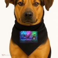 Funny Trex Dinosaurs Rock Band Concert USA-Made Doggie Bandana thumb 1