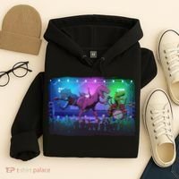 Funny Trex Dinosaurs Rock Band Concert Hoodie thumb 4
