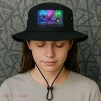 Funny Trex Dinosaurs Rock Band Concert Bucket Hat thumb 3