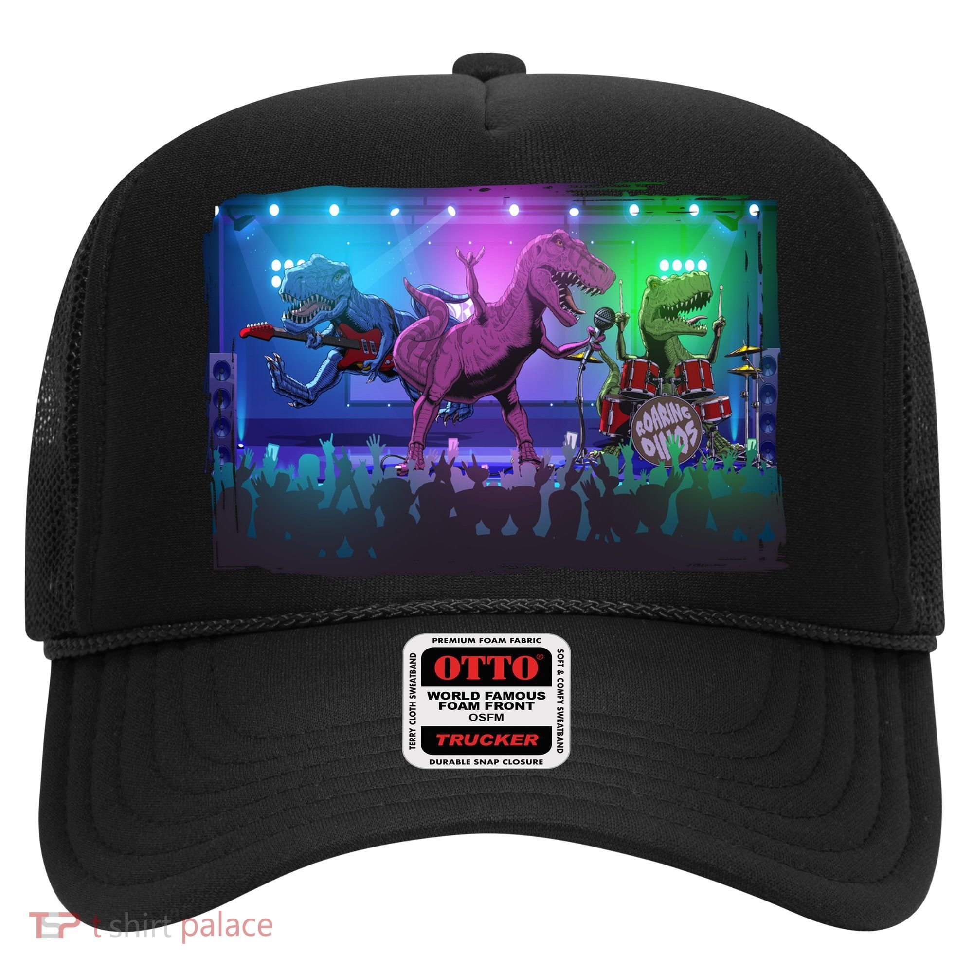 Funny Trex Dinosaurs Rock Band Concert Hat
