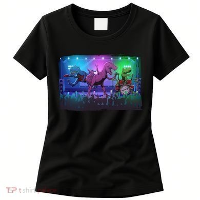 Funny Trex Dinosaurs Rock Band Concert Women's T-Shirt