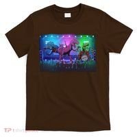 Funny Trex Dinosaurs Rock Band Concert T-Shirt thumb 0