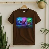 Funny Trex Dinosaurs Rock Band Concert T-Shirt thumb 2