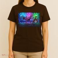 Funny Trex Dinosaurs Rock Band Concert T-Shirt thumb 4