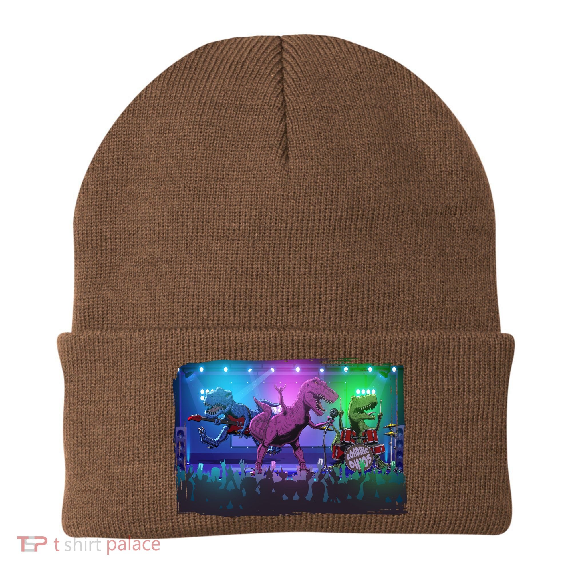 Funny Trex Dinosaurs Rock Band Concert Beanie