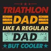 Funny Triathlon Dad Like A Regular Dad But Cooler Cute Gift Beanie thumb 2