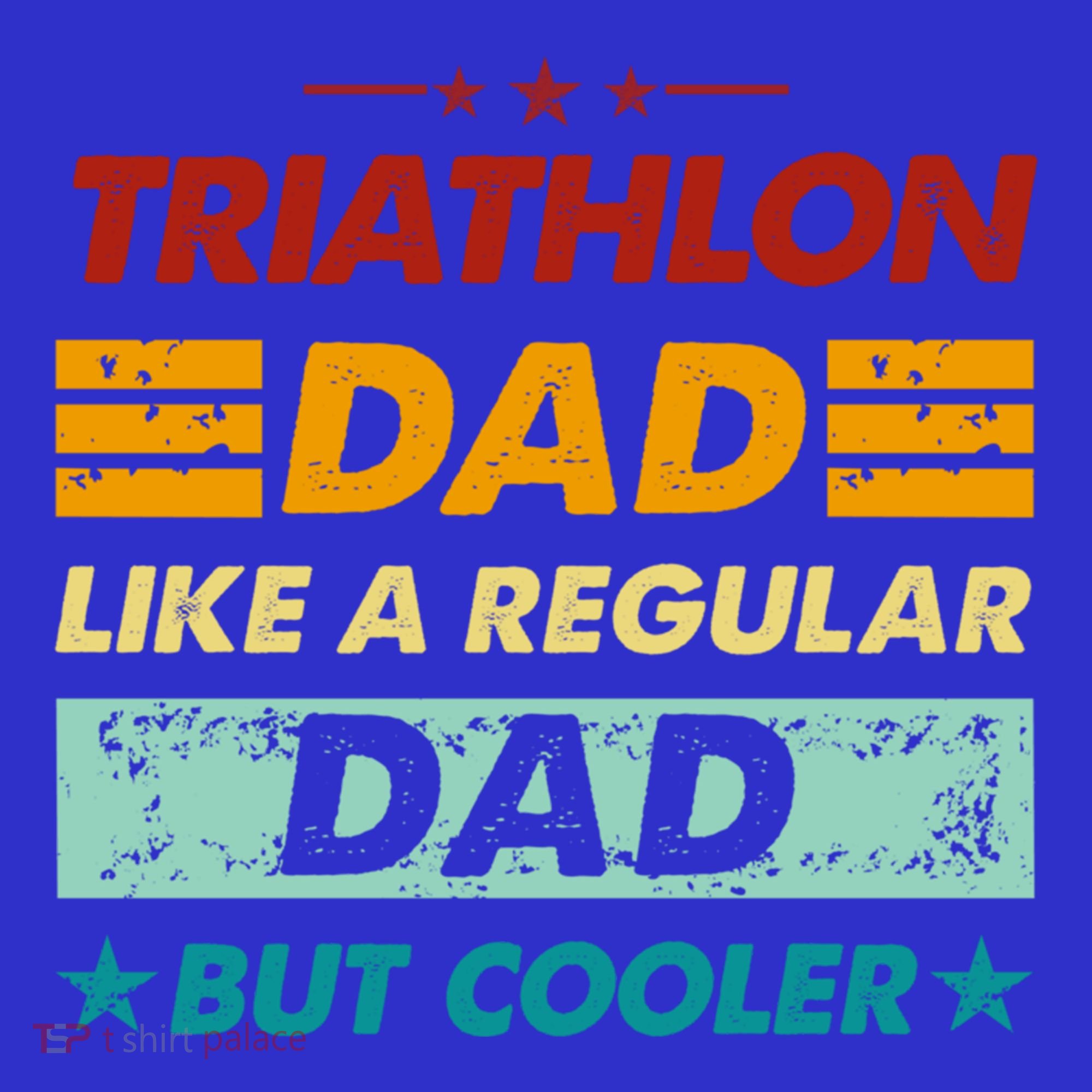 Funny Triathlon Dad Like A Regular Dad But Cooler Cute Gift Hoodie