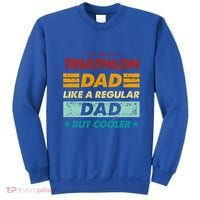 Funny Triathlon Dad Like A Regular Dad But Cooler Cute Gift Sweatshirt thumb 0
