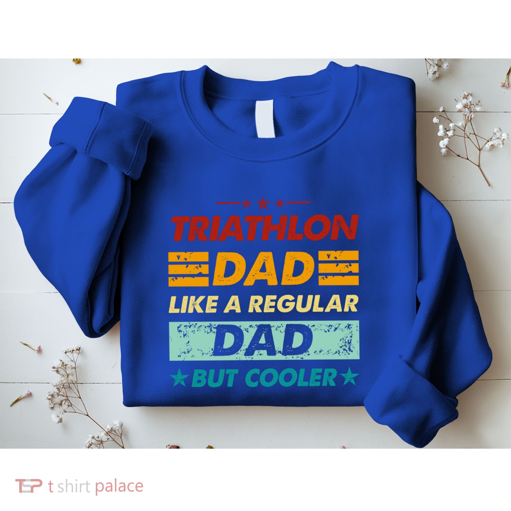 Funny Triathlon Dad Like A Regular Dad But Cooler Cute Gift Sweatshirt