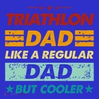 Funny Triathlon Dad Like A Regular Dad But Cooler Cute Gift Polo thumb 2