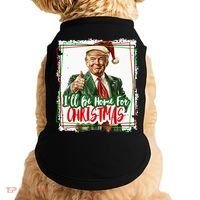 Funny Trump Daddys Home Christmas Again 2024 2028 Doggie Tank thumb 0