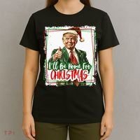 Funny Trump Daddys Home Christmas Again 2024 2028 T-Shirt thumb 4