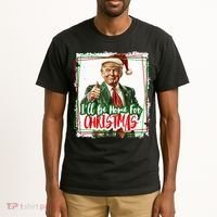 Funny Trump Daddys Home Christmas Again 2024 2028 Tall T-Shirt thumb 2