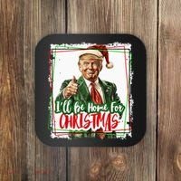 Funny Trump Daddys Home Christmas Again 2024 2028 Coaster thumb 0