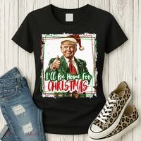 Funny Trump Daddys Home Christmas Again 2024 2028 Women's T-Shirt thumb 3
