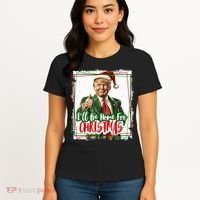Funny Trump Daddys Home Christmas Again 2024 2028 Women's T-Shirt thumb 4