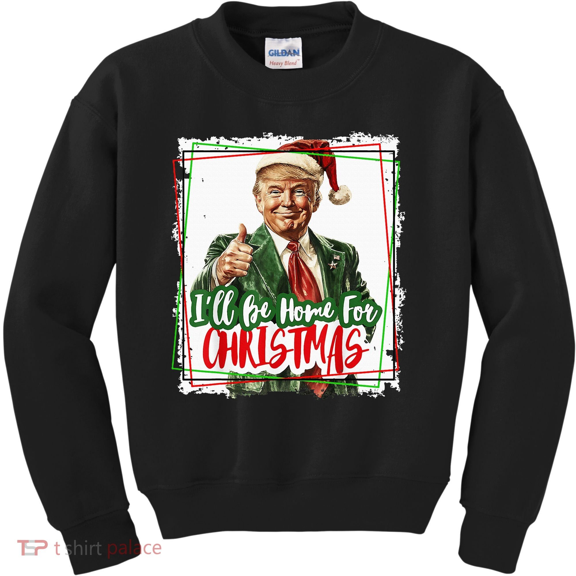 Funny Trump Daddys Home Christmas Again 2024 2028 Kids Sweatshirt