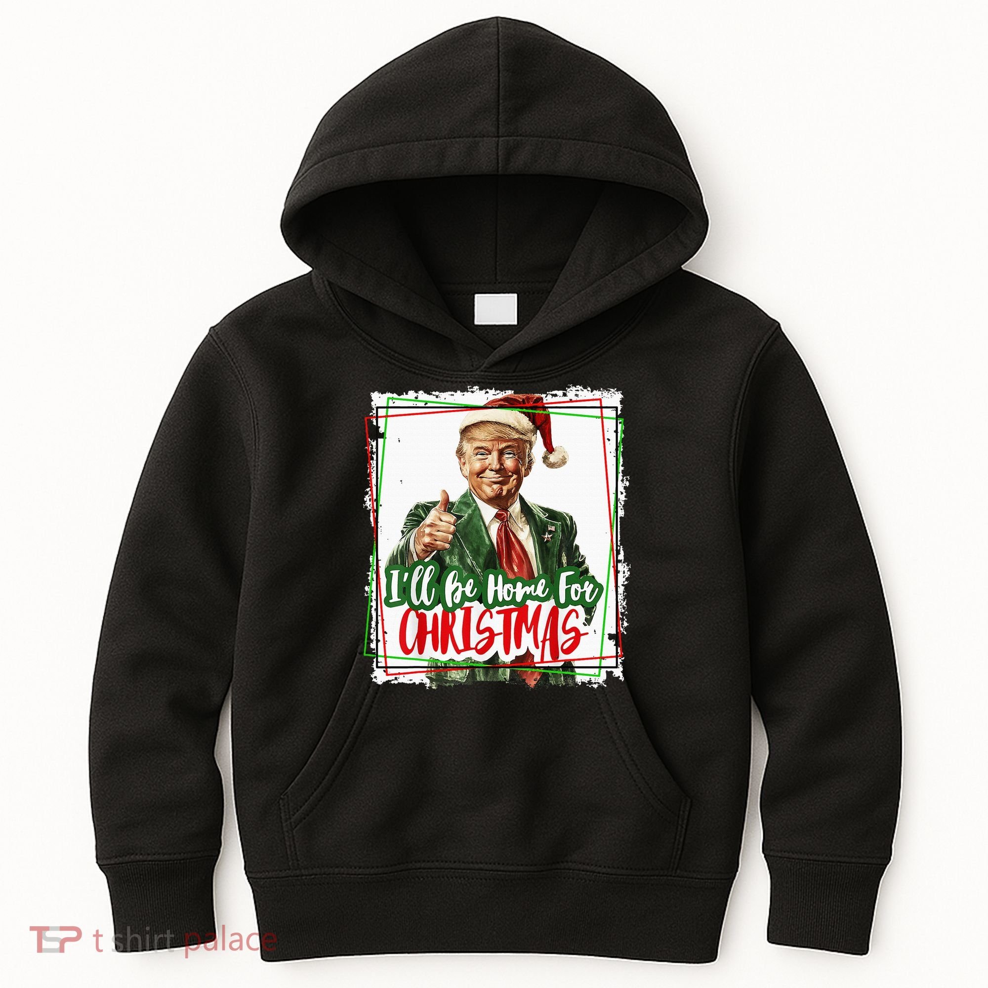 Funny Trump Daddys Home Christmas Again 2024 2028 Kids Hoodie