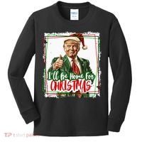 Funny Trump Daddys Home Christmas Again 2024 2028 Kids Long Sleeve Shirt thumb 0