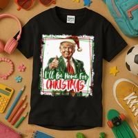 Funny Trump Daddys Home Christmas Again 2024 2028 Kids T-Shirt thumb 3