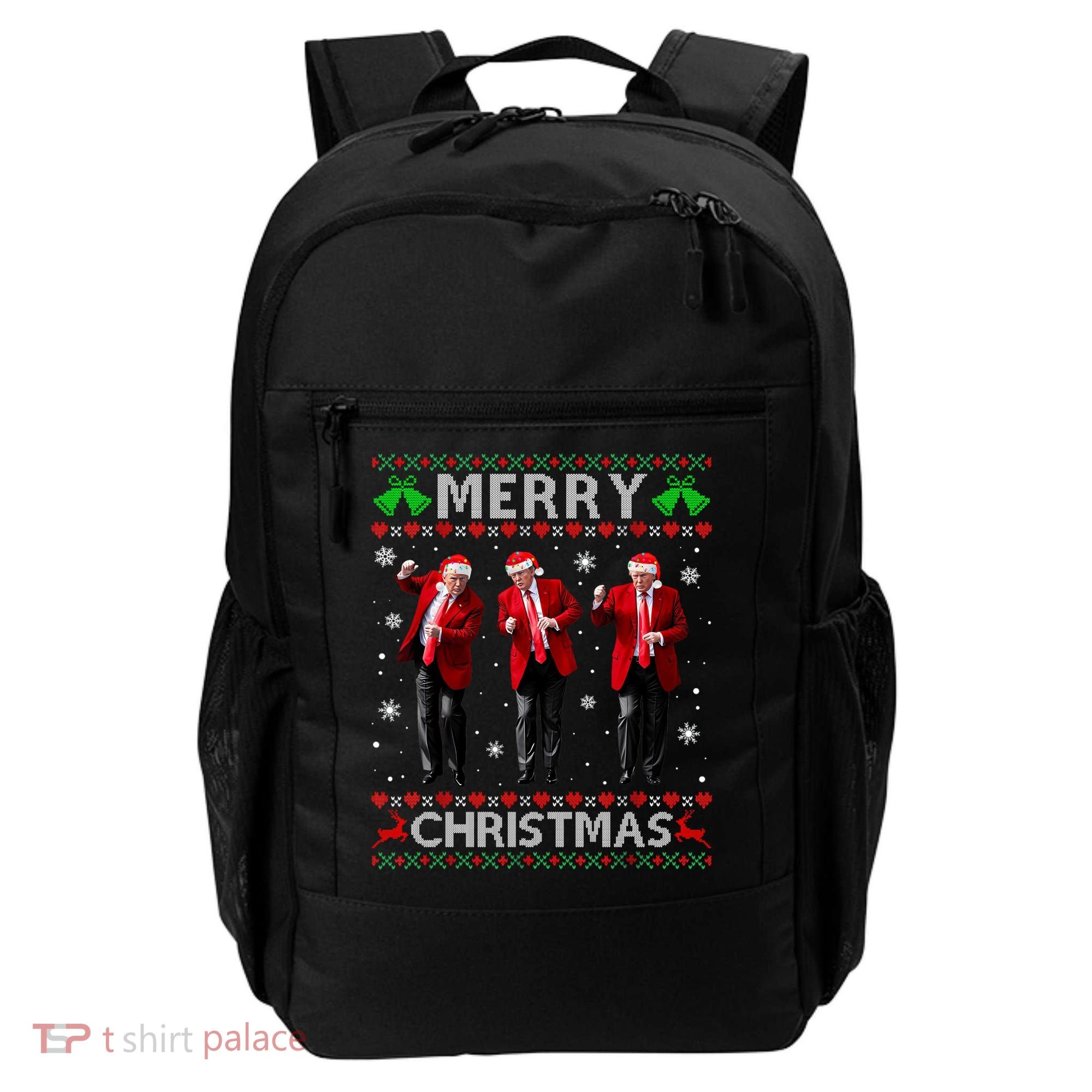 Funny Trump Dance Merry Christmas Ugly Xmas Sweater Pajamas Backpack