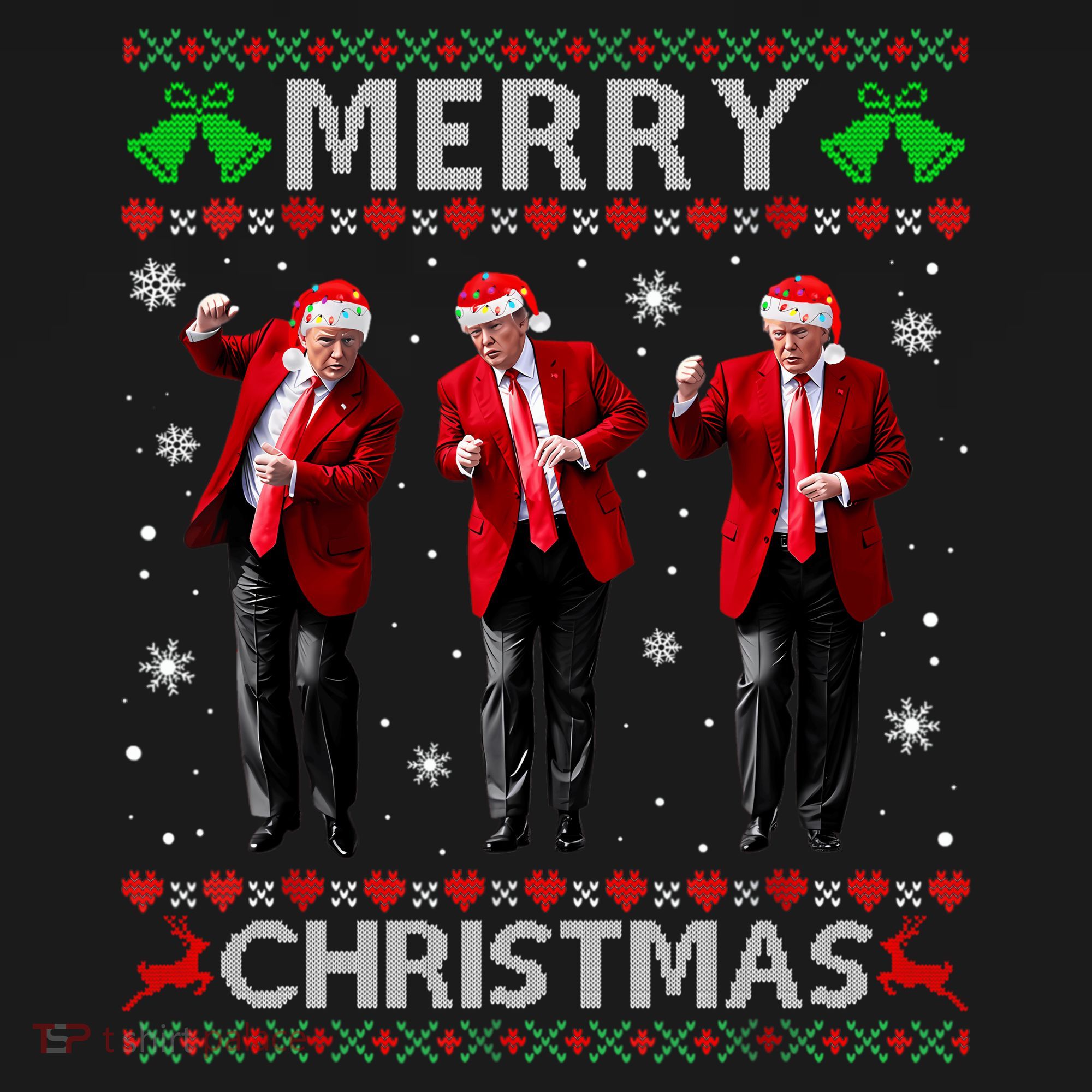 Funny Trump Dance Merry Christmas Ugly Xmas Sweater Pajamas Ornament