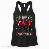 Funny Trump Dance Merry Christmas Ugly Xmas Sweater Pajamas Women's Tank Top thumb 0