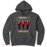 Funny Trump Dance Merry Christmas Ugly Xmas Sweater Pajamas Hoodie thumb 0