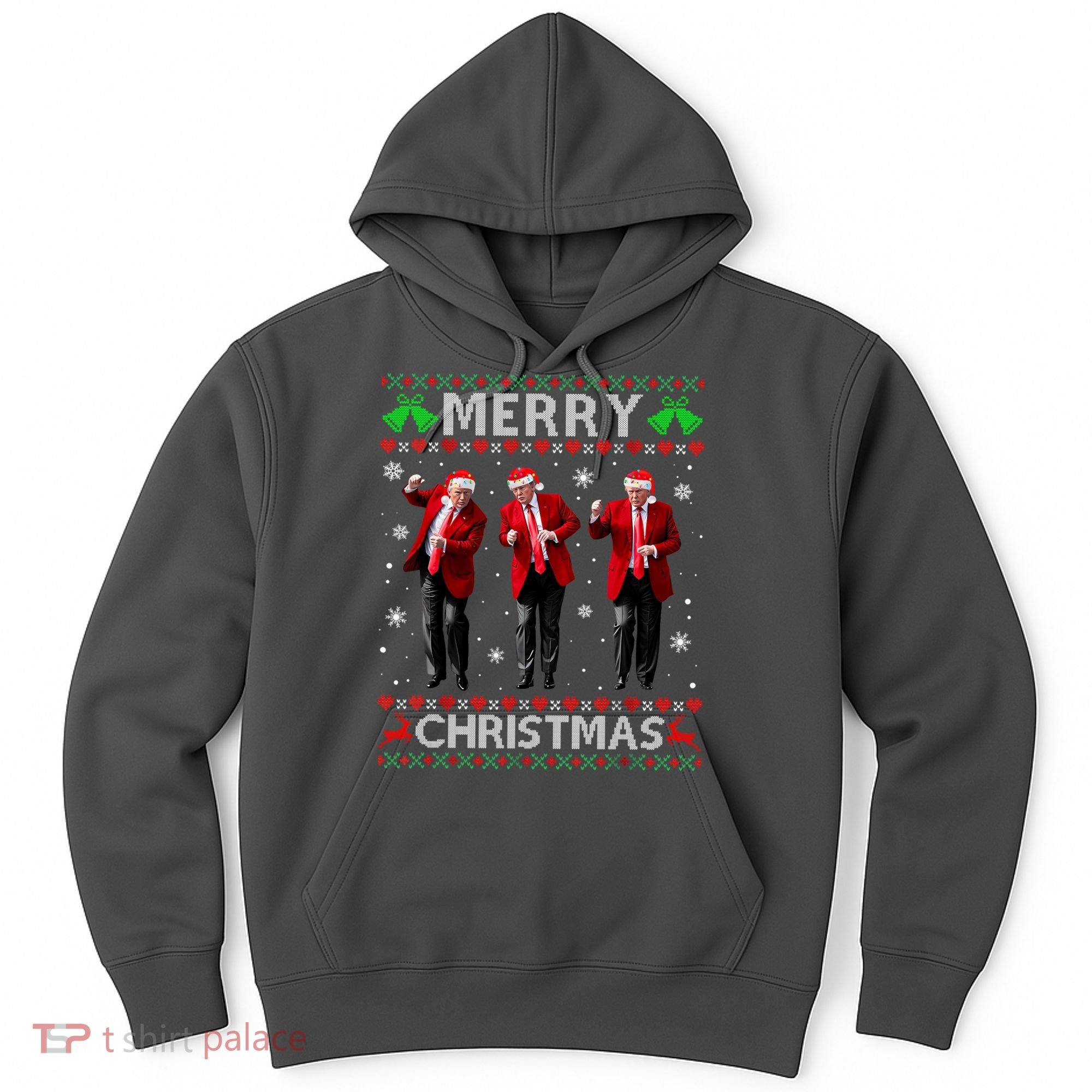 Funny Trump Dance Merry Christmas Ugly Xmas Sweater Pajamas Hoodie