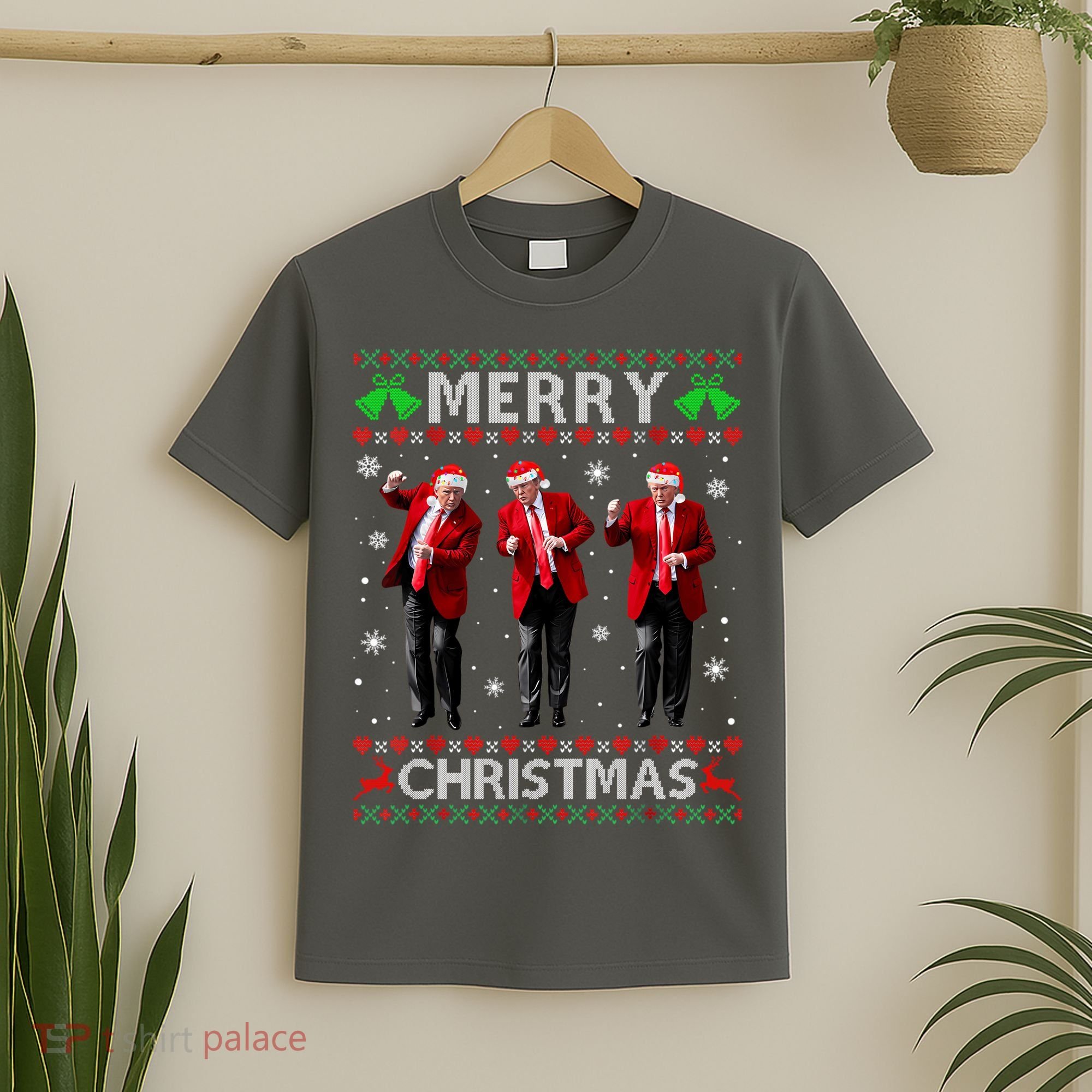 Funny Trump Dance Merry Christmas Ugly Xmas Sweater Pajamas T-Shirt
