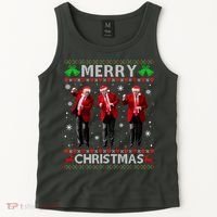 Funny Trump Dance Merry Christmas Ugly Xmas Sweater Pajamas Tank Top thumb 2