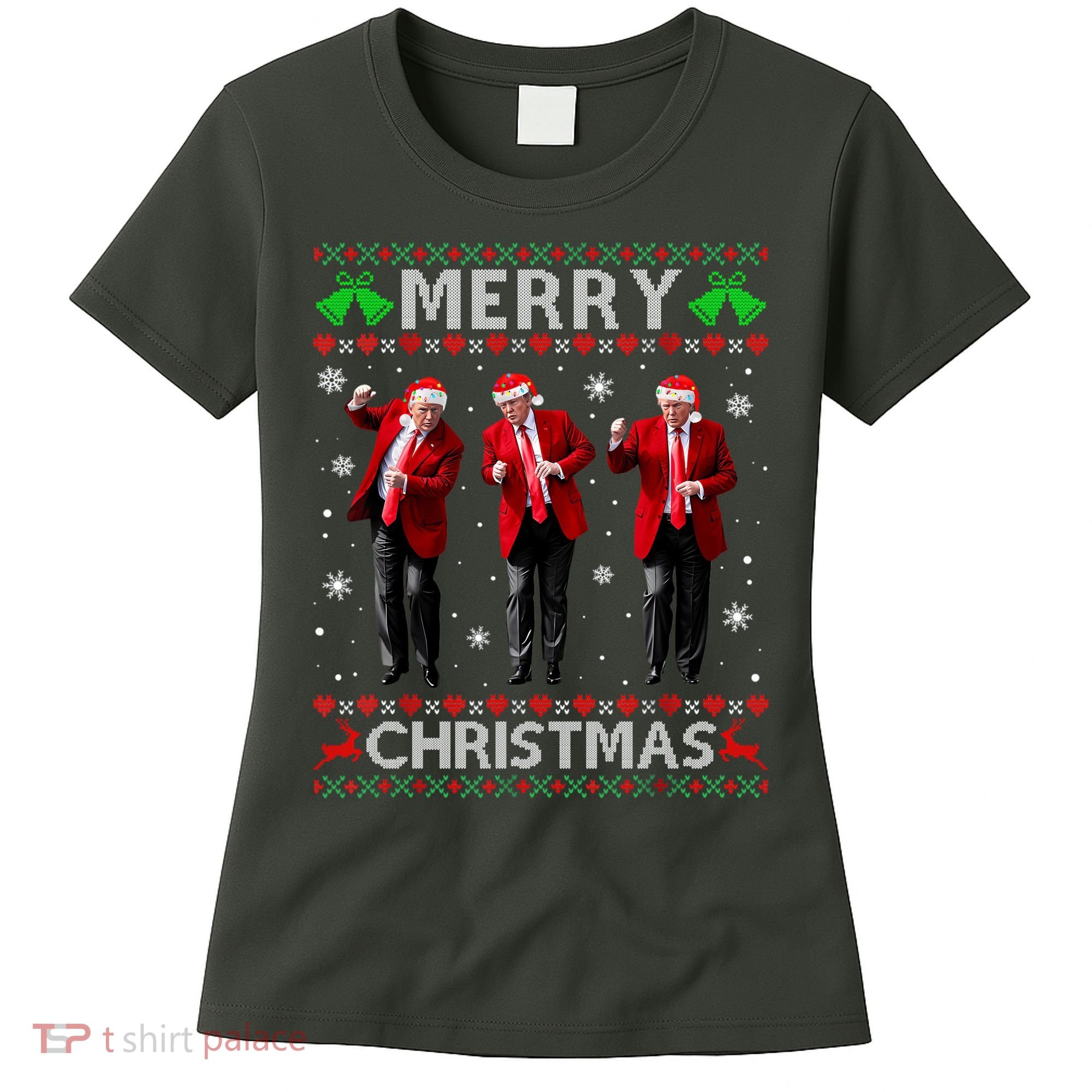Funny Trump Dance Merry Christmas Ugly Xmas Sweater Pajamas Women's T-Shirt