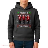 Funny Trump Dance Merry Christmas Ugly Xmas Sweater Pajamas Kids Hoodie thumb 4