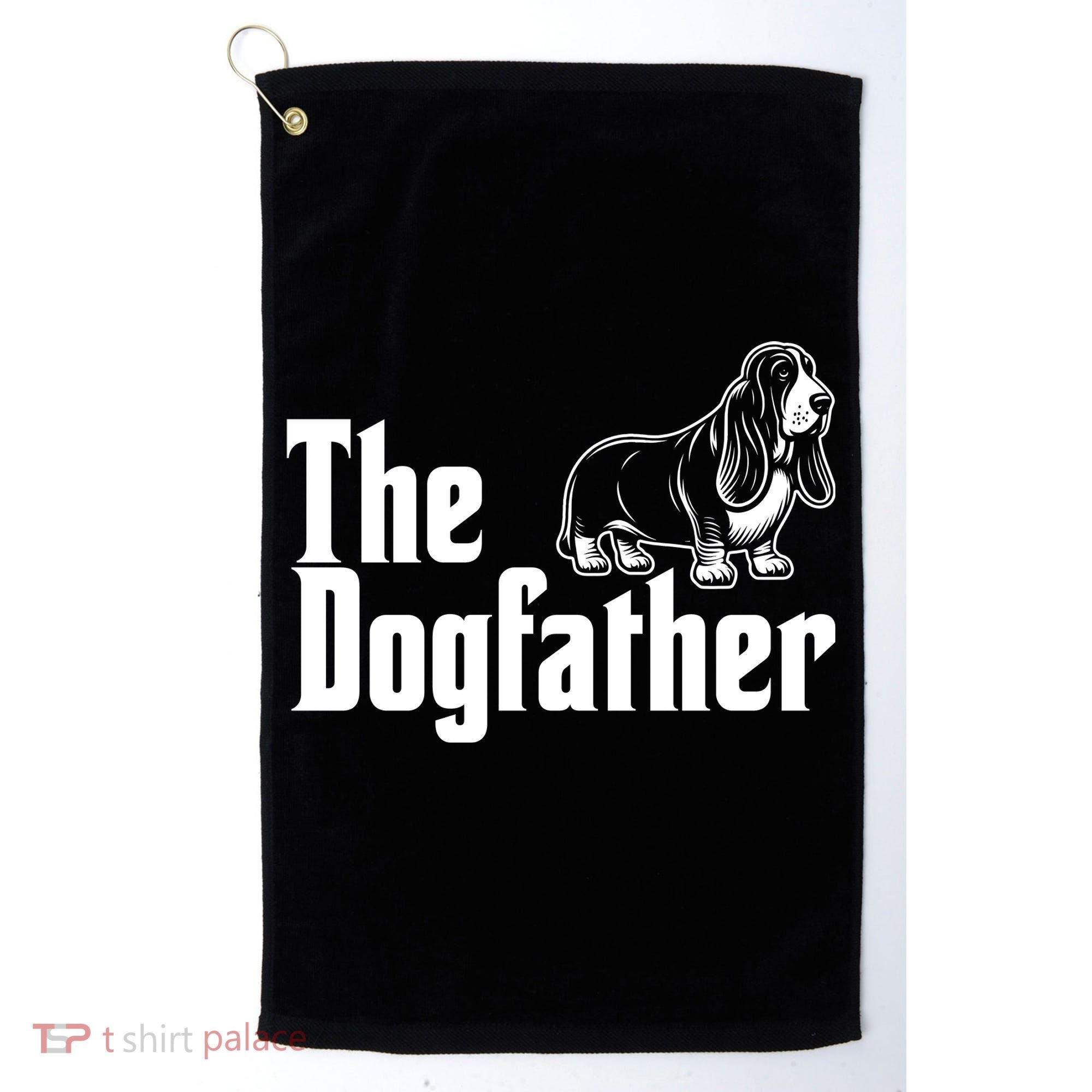 Funny The Dogfather Bassett Hound Lover Golf Towel