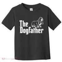 Funny The Dogfather Bassett Hound Lover Toddler T-Shirt thumb 0