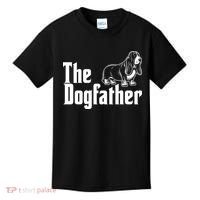 Funny The Dogfather Bassett Hound Lover Kids T-Shirt thumb 0