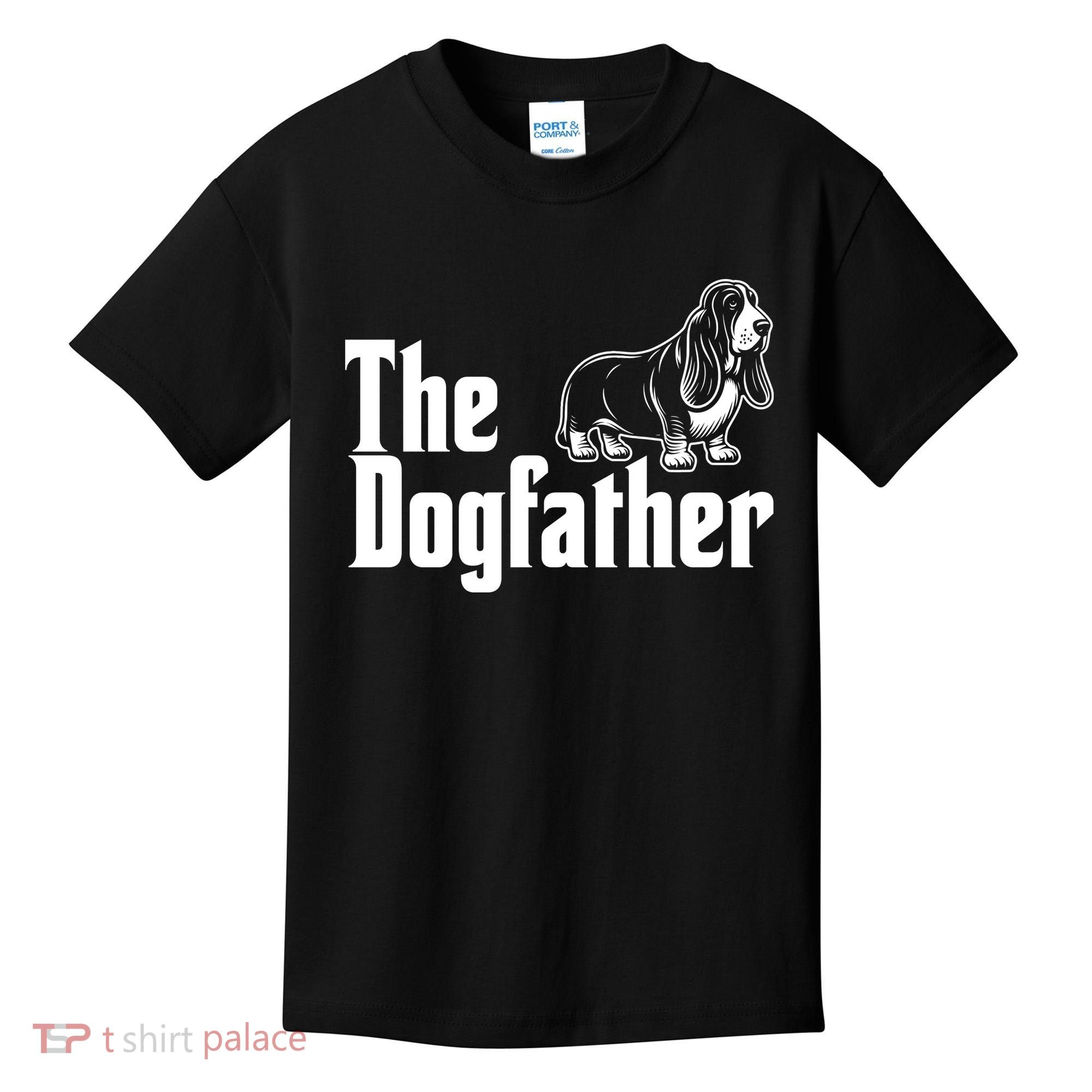 Funny The Dogfather Bassett Hound Lover Kids T-Shirt