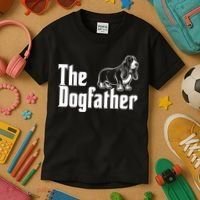 Funny The Dogfather Bassett Hound Lover Kids T-Shirt thumb 3