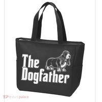 Funny The Dogfather Bassett Hound Lover Tote Bag thumb 3